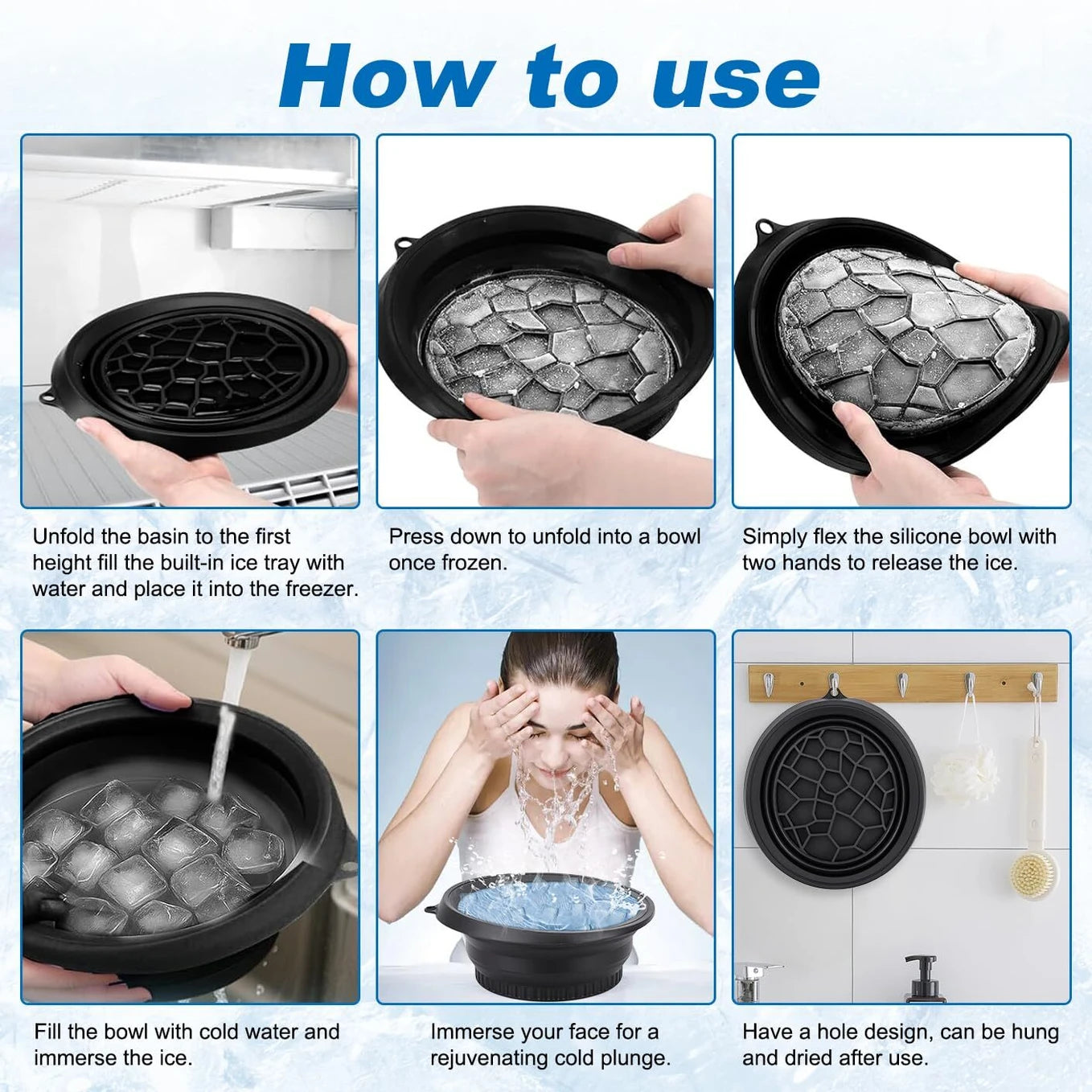 Silicone Ice Face Dip Bowl (Black)