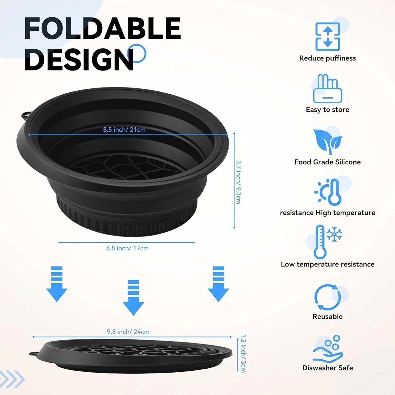 Silicone Ice Face Dip Bowl (Black)