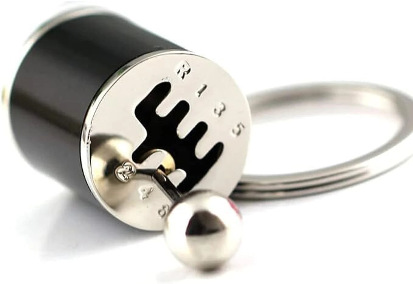 Mini Gear Shifter 6 Speed Keychain (Metal)