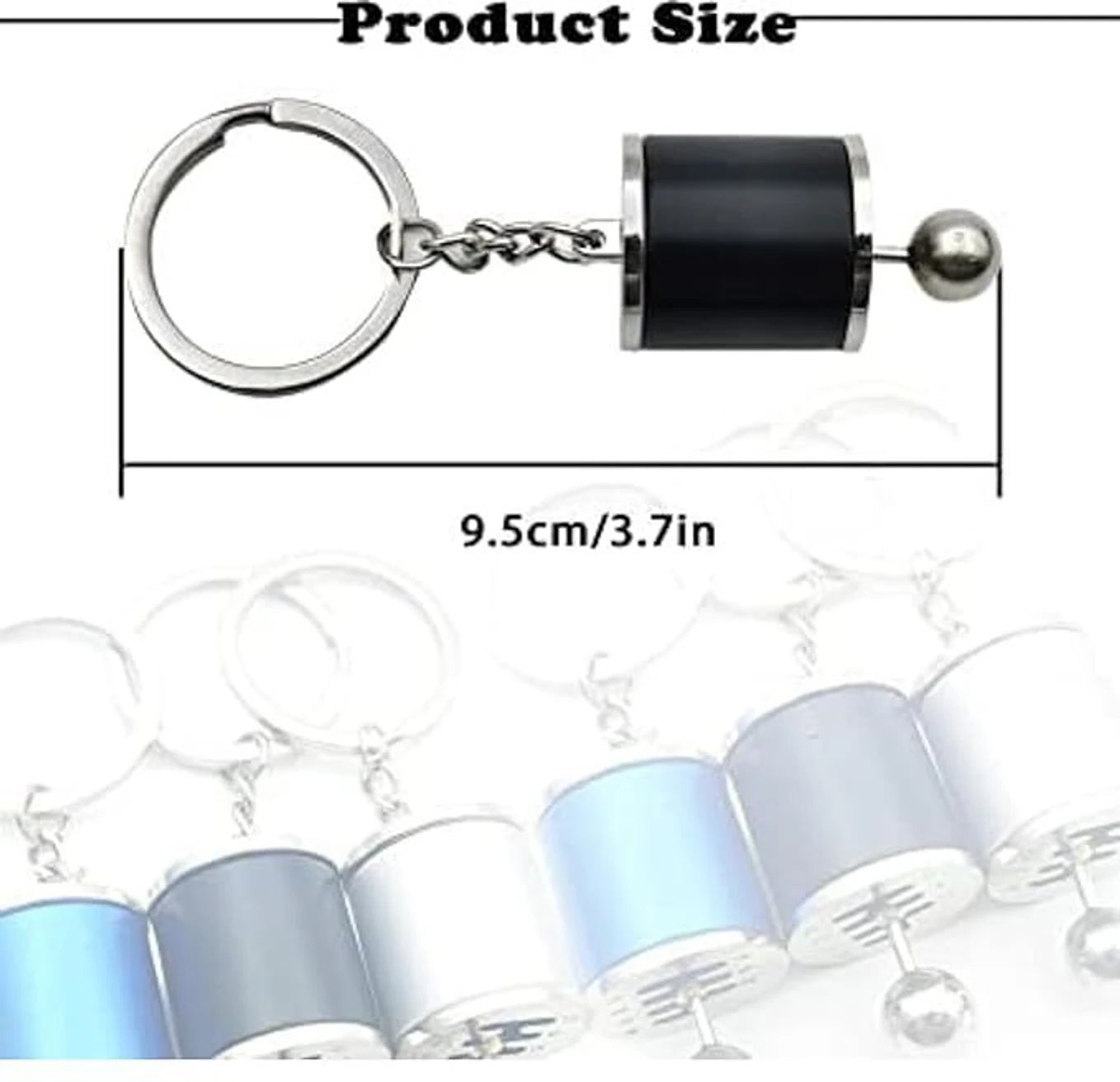 Mini Gear Shifter 6 Speed Keychain (Metal)