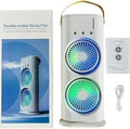 Double Ended Spray Fan Desk Fan with Mist SPSP-82 (Multicolor)