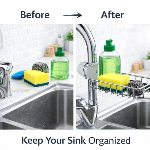 kitchen sink soap organizer stand, Sponge Holder (Stainless Steel)