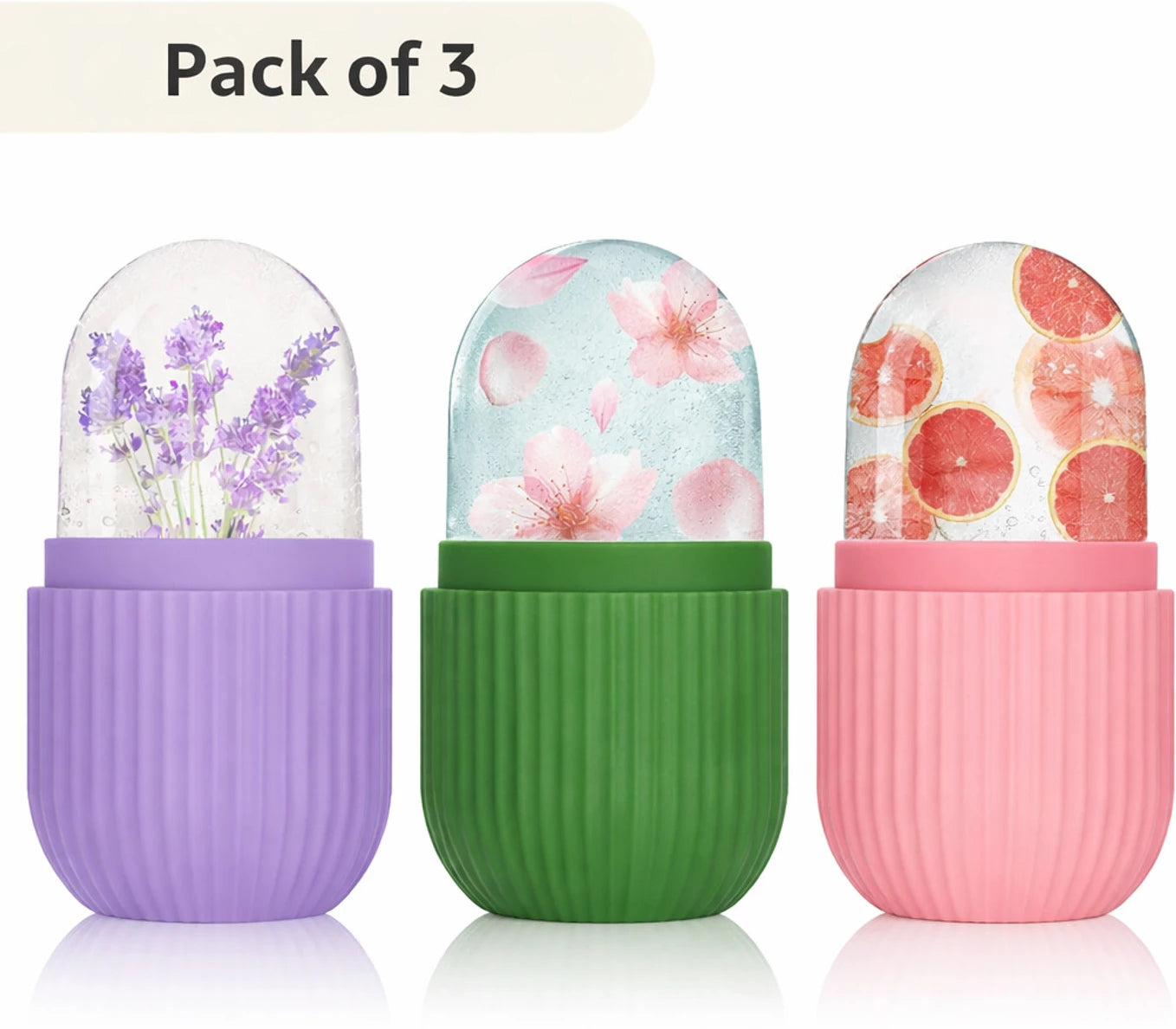 Ice Roller for Face Massager, Pack of 3 (Multicolor)