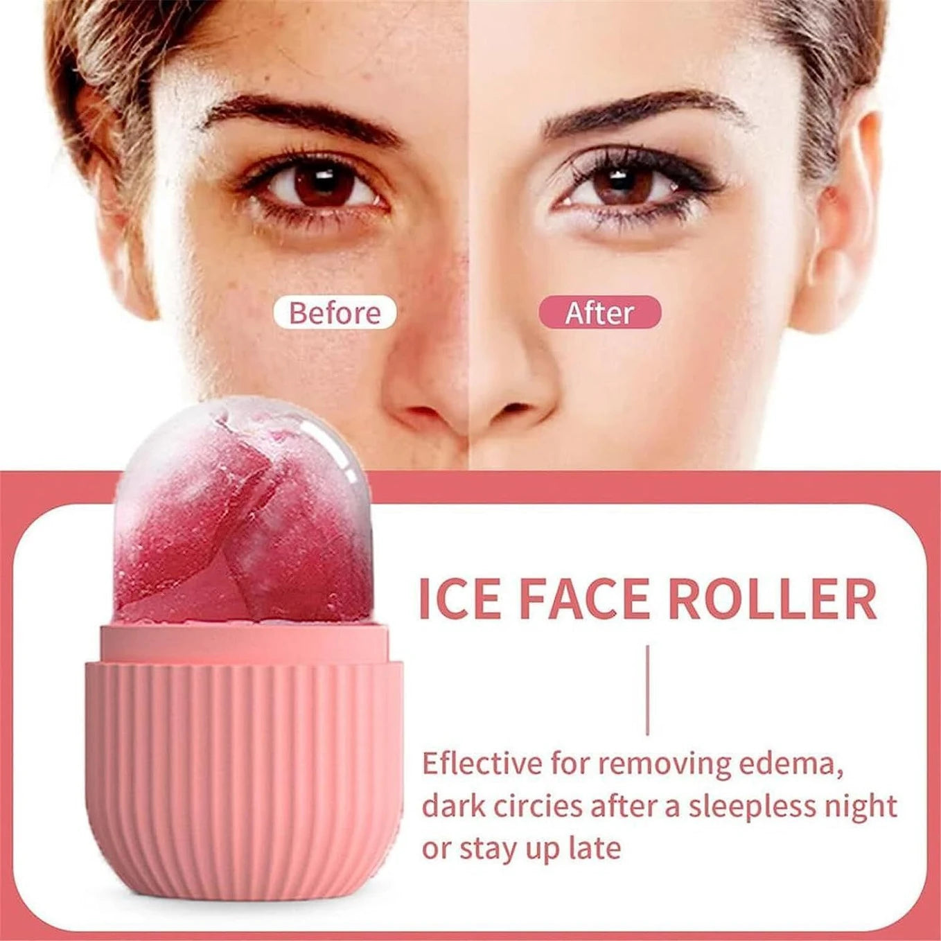 Ice Roller for Face Massager, Pack of 3 (Multicolor)