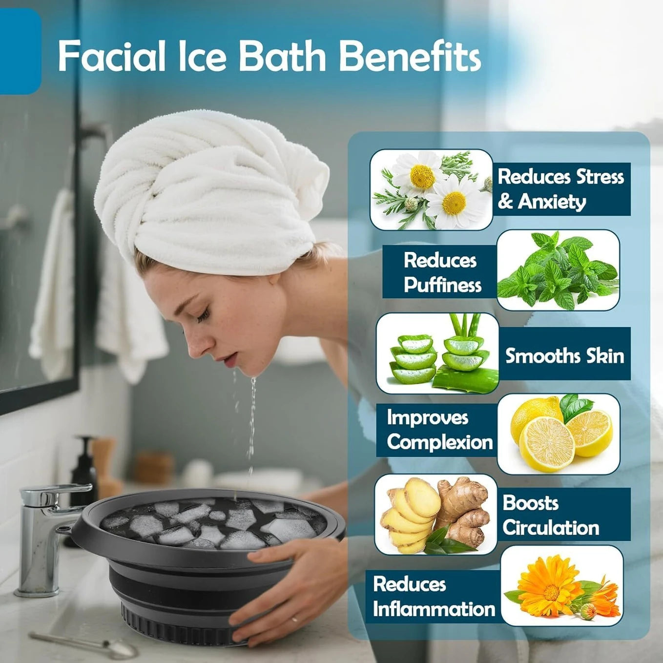 Silicone Ice Face Dip Bowl (Black)